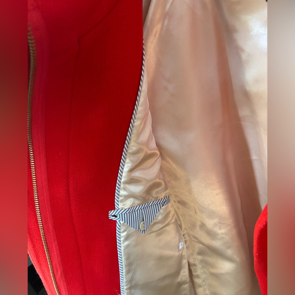 J. Crew Vibrant Red Cocoon Coat - Picture 6 of 6